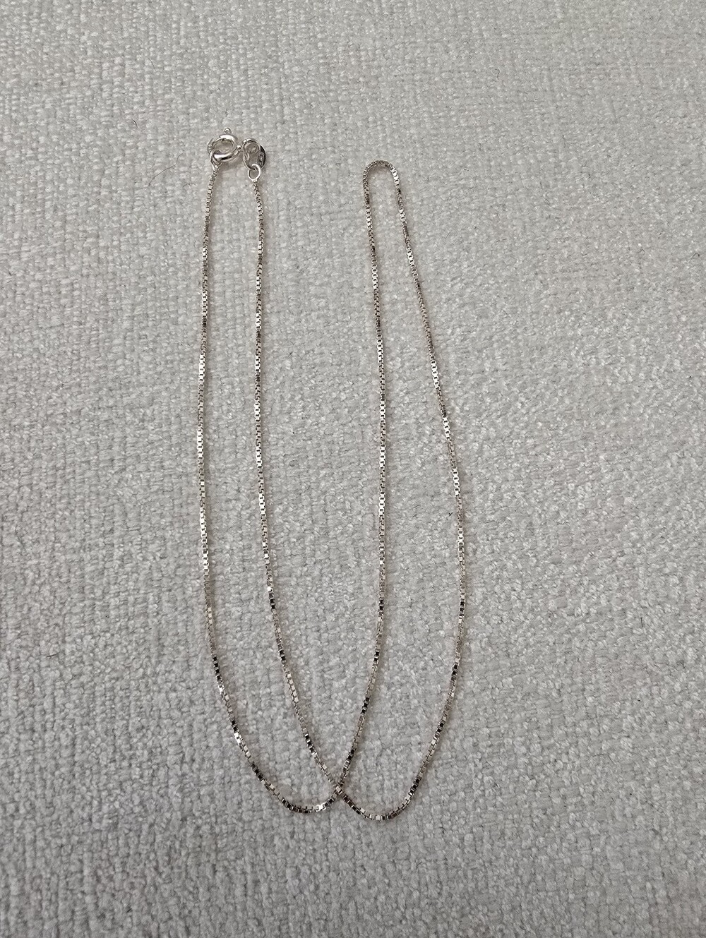 Dainty Italy 925 Sterling Silver Thin Box Chain Necklace